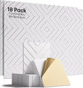 Sound Proof Foam Panels for Walls, 18 Pack Self-Adhesive Acoustic Panels, 12" X 12" X 0.4" Soundproof Wall Panels for Door, Ceiling, Home Office White