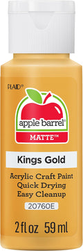 Apple Barrel Acrylic Paint in Assorted Colors , 20760, King's Gold, 2 Fl Oz (Pack of 1)