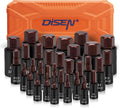 DISEN 32-Piece HEX Bit Socket Set | SAE & Metric Allen Wrench Socket Set with Enhanced Storage Case, Premium Heat Treated Chrome Vanadium Steel & S2 Alloy Steel