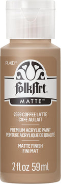 FolkArt Acrylic Paint in Assorted Colors (2 oz), 2559, Coffee Latte