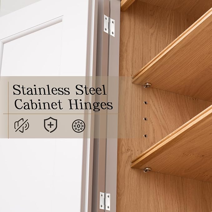 Luomorgo 20 Pack 1.5 Inch Mini Hinges Butt Hinges, Stainless Steel Cabinet Hinges, Small Folding Door Hinge for Wooden Box, Crafts (Silver)