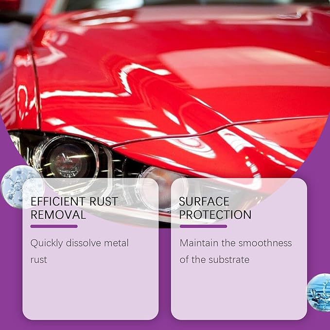 Iron Remover Car Detailing, 120ml Long-Lasting Powerful Rust Stain Remover, Cleaner Detailing Solution for Calipers Rv Tires Paint Brakes Boat Wheels