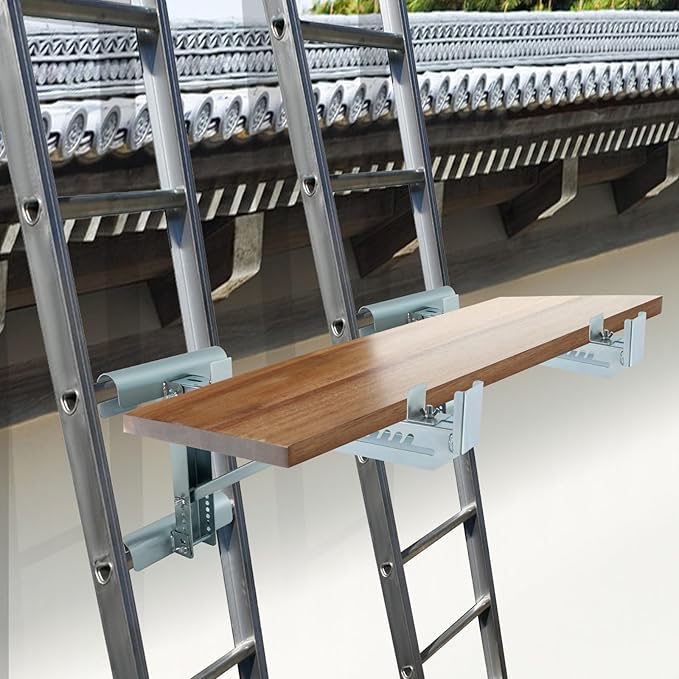 Ladder Jacks Bracket Extension, 2Pcs High Strength Ladder Jack, 661.39 Lbs Capacity Load Bearing Brackets for Scaffolding Extensions, Ladders, and Work Platforms