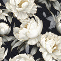 ILHIIOR Black/White Floral Peel and Stick Wallpaper 17.5 x 78 Inches | Leaf Removable Self Adhesive Waterproof Contact Paper, Renter Friendly Decor for Cabinets, Drawers & Bedroom Walls