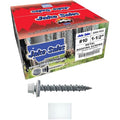 Metal Roofing Screws: (2000) 10 x 1-1/2" Brite White Hex Head Sheet Metal Roof Screw. Self Starting Metal to Wood siding Screws. EPDM Washer. Colored Head