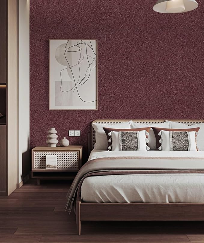 Dark Red Peel and Stick Self Adhesive Wallpaper Countertop Contact Paper | Burgundy Removable Waterproof Bathroom 15.7" X 118" Kitchen Vinyl Wrap for Cabinet Countertops Wall Counter Top Paper