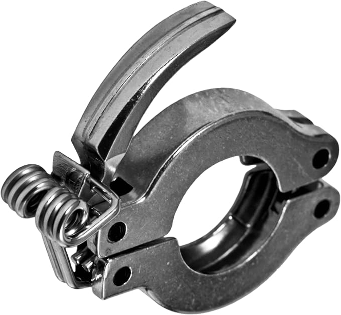 1pc Hinged Spring Clamp - Quick-Release Clamping Ring for Vacuum Applications, Aluminum Pressure Spring Toggle(KF 50)