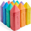 JOYIN 12 PCS Jumbo Sidewalk Chalk with 6 Colors, Washable Sidewalk Chalk for Kids, Non-Toxic School Supplies, Outdoor Games, Playground Accessories