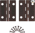 Antique Copper Butt Hinges - 2" x 1-1/2" - Pack of 20 - Flush Mount Cabinet Door Hinges - Antique Furniture Hardware - BH7-SAC (10)