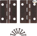 Antique Copper Butt Hinges - 2" x 1-1/2" - Pack of 8 - Flush Mount Cabinet Door Hinges - Furniture Hardware - BH7-SAC (4)