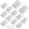 12pcs 2.5 Inch Butt Hinges, Stainless Steel Cabinet Hinges, Small Door Hinges Window Hinge, Folding Box Hinges for Jewelry, Wooden, Chest Box (Chrome)