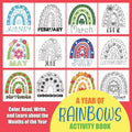 Year of Rainbows Activity Book: Color, Read, Write and Learn about the Months of the Year! Great for Ages 5-8, Activity Book with Coloring and Facts o - Paperback