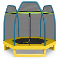 7 Feet Kids Recreational Bounce Jumper Trampoline-Yellow