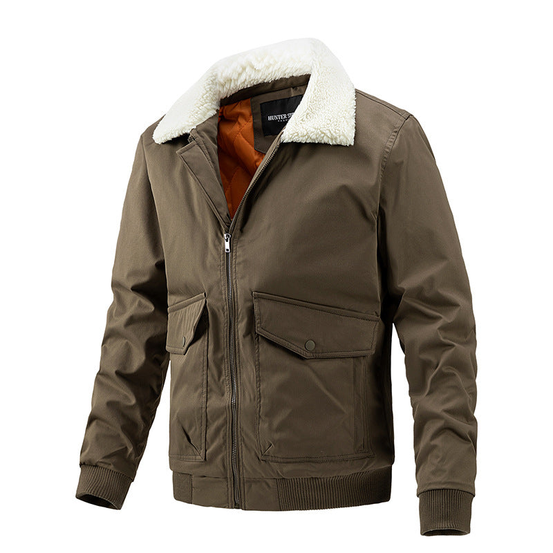 Men's Plus Size Thin Cotton Jacket Casual Workwear
