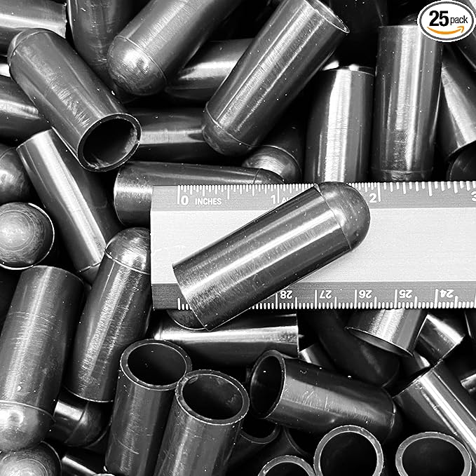 High Temp Masking Supply Silicone Rubber End Caps for Parts Up to .625" (5/8 Inch) - Powder Coating, Painting, Automotive, Crafts, DIY - Non-Toxic, Flexible, Reusable SC600 (250 Pack)
