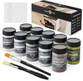 Magicfly 15 Pcs Chalk Furniture Paint Set, 9 Colors Ultra Matte Finish Acrylic Craft Paint Set (60 ml/2 oz) with 1 Liquid Wax, 2 Brushes, 3 Sandpapers, Perfect for Home Decor, Crafts-Farmhouse