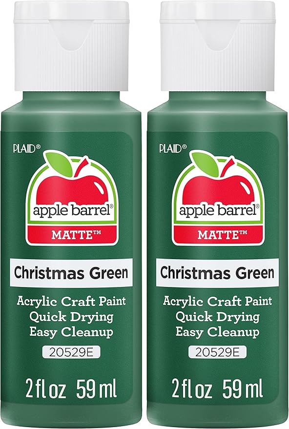 Apple Barrel Acrylic Paint in Assorted Colors (2-Ounce), 20529 Christmas Green (Pack of 2)