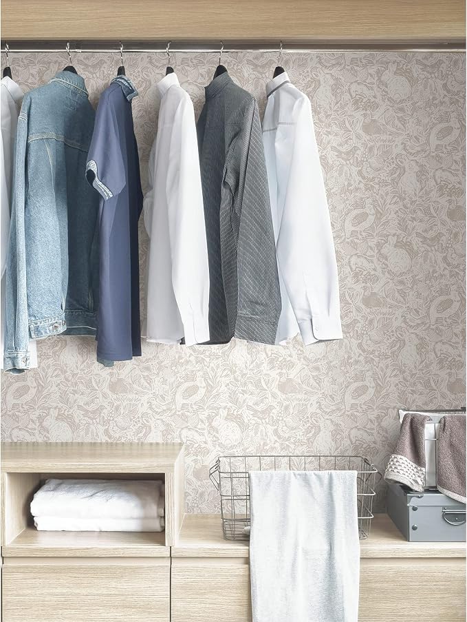 NuWallpaper by WallPops Cream Terrene Peel & Stick Wallpaper, NUS4304