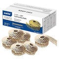 meite 14,400PCS Coil Roofing Nails 1-1/4 Inch Leg for Roofing Nailer Gun, 15 Degree Round Head Wire-Weld Collated Coil Nail, Pro Contractor-Pack Roofing Nails for Roofs Repair Asphalt Shingles