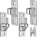 Heavy Duty 4.9" Gate Hinges, Steel Hinges with Electroplated Coating, 2‑Pack Wall‑Mount Female & Male Hinges for Fences & Farm Gates, 600 lbs Capacity