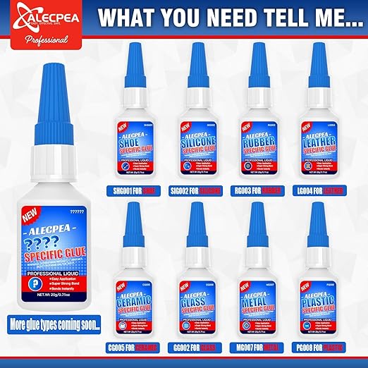 ALECPEA Wood Glue with 3 Precision Applicators - Fast Curing Super Glue for Woodworking, Furniture Repair & Crafts - Strong & Clear, 30g