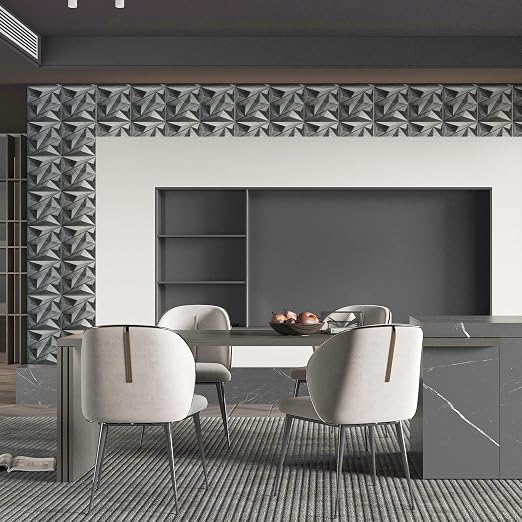 33 Pack 3D Wall Panel Diamond for Interior Wall Décor, PVC Textured Wall Panels, 12''x12'' Cover 32.Sq.Ft. Patina Bronze | PVC Accent Wall Panels for Interior Wall Decor, Living Room Lobby Bedroom Hotel Office