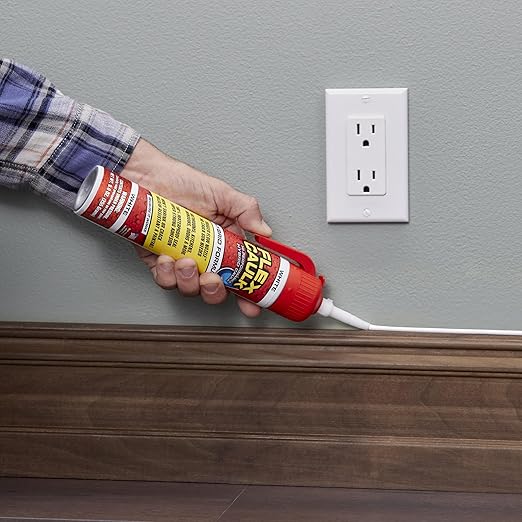 Flex Caulk, Waterproof & Weatherproof Hybrid Polymer Sealant, Strong, Paintable, Indoor, Outdoor, Bath, Shower, Sink, Window, Baseboards, Door, RV, Roof, Wood, Auto & Marine, White, 9 oz, 2-Pack