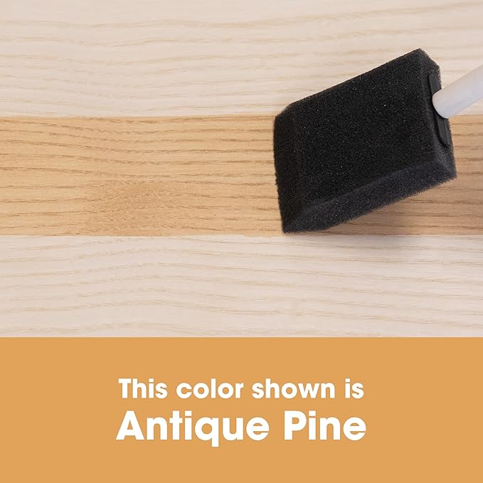 Furniture Clinic Wood Stain | Antique Pine | Water Based | Fast Drying, Low Odor, & Non-Toxic | for Indoor & Outdoor Furniture and More | Multiple Finishes | (17oz / 500ml)