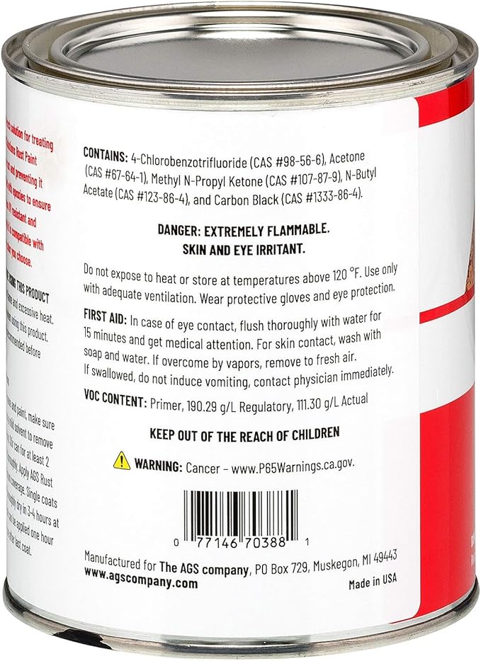 AGS RUST SOLUTIONS Rust Paint, Matte Black Finish, 32 Fluid Ounces, Pack of 1