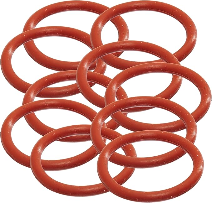 Sterling Seal & Supply 218 Silicone O-Ring, 70A Durometer, Red, 1-1/4" ID, 1-1/2" OD, 1/8" Width (Pack of 10)