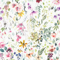 VEELIKE 17.7''x118'' Watercolor Field Flower Wallpaper Peel and Stick Vintage Floral Wallpaper for Bedroom Bathroom Nursery Removable Self Adhesive Floral Contact Paper for Cabinets Drawers Walls