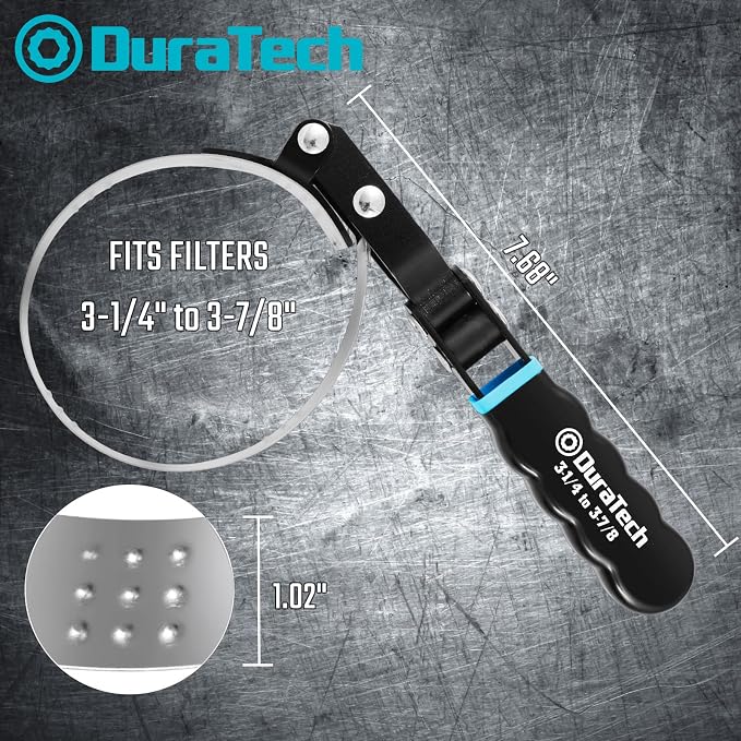 DURATECH Standard Swivel Oil Filter Wrench, 3-1/4" - 3-7/8" | Oil Filter Removal Tool, Ideal for Car Repair Tools