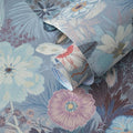 Ismoon Blue Wallpaper Peel and Stick Vintage Floral Contact Paper Jellyfish Ocean Stick on Wall Paper Removable Self Adhesive Vinyl Wallpaper for Bedroom Wall Decor Cabinet 17.3x78.7in