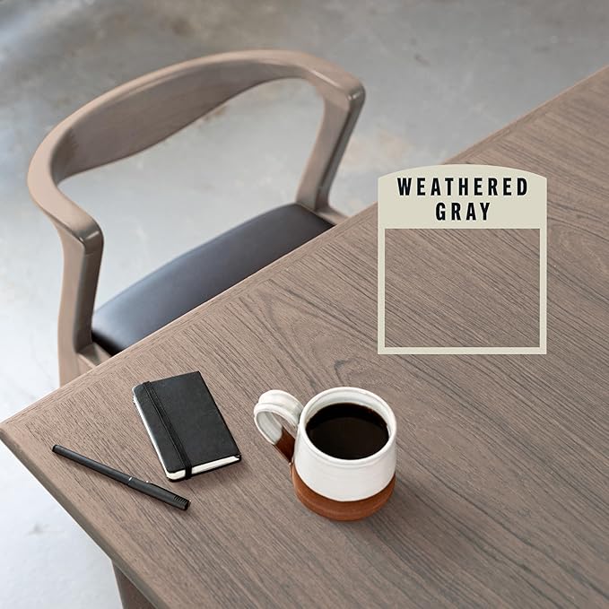 Varathane Premium Fast Dry Wood Stain | 1 Hour Dry Time | 1 Coat Color | Interior Wood Stain | Furniture, Cabinets, Doors, Trim | Quart | Weathered Gray