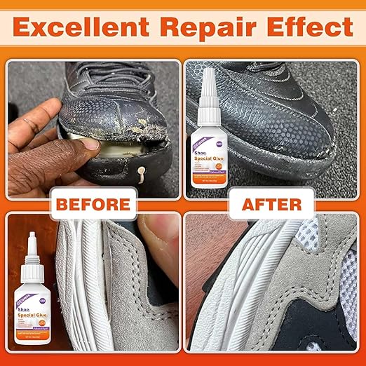 30g Shoe Glue - Instant Shoe Glue Sole Repair, Professional Grade Super Shoe Fix Adhesive, Clear Waterproof Quick Dry Shoe Glue for Soles Boots Sneakers Heels Hiking Shoes Leather Handbags