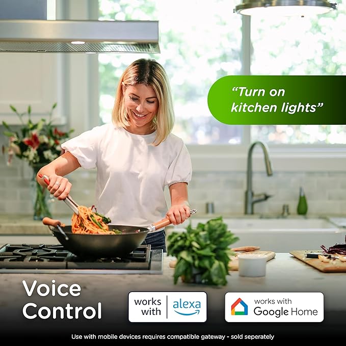 Enbrighten 800 Series Z-Wave On/Off Paddle Switch, Long Range 800LR, Quick Fit, Simple Wire, Direct 3-Way (No Add-On Switch Needed), Smart Hub Required, Compatible with Alexa, Google Home, 76591