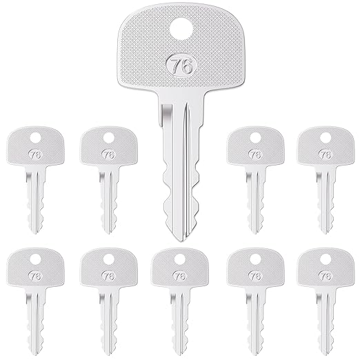 Heavy Ignition Keys, 10Pcs 601 Sany Key fits Sany Mini Excavator Crane Ferris Mower Bluebird School Polaris Snowmobile Broderson and Bus