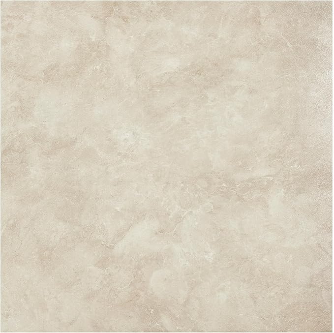 Tivoli Self Adhesive Vinyl Floor Tiles, 45 Tiles - 12" x 12", Carrera Marble - Peel & Stick, DIY Flooring for Kitchen, Dining Room, Bedrooms, Basements & Bathrooms by Achim Home Decor