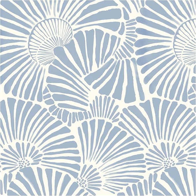 White and Blue Wallpaper Peel and Stick Wallpaper Boho 17.3"×197" Modern Wallpaper Self Adhesive Removable Wall Paper for Bedroom Blue Contact Paper for Cabinets Drawers Shelf Home Decor Vinyl Film