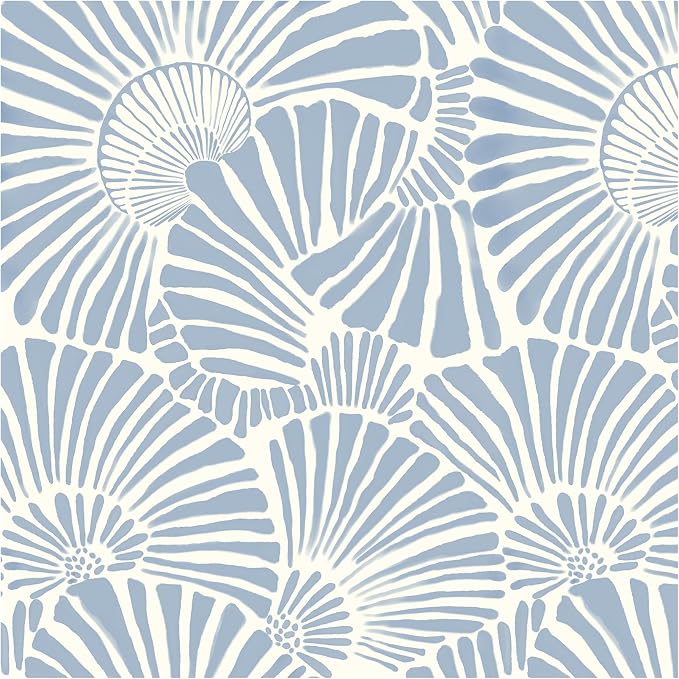 White and Blue Wallpaper Peel and Stick Wallpaper Boho 17.3"×393" Modern Wallpaper Removable Self Adhesive Wall Paper for Bedroom Blue Contact Paper for Cabinets Drawers Shelf Home Decor Vinyl Film