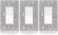 3 PC Shiny Silver Rhinestones Switch Plates And Outlet Covers Wall Plates Light Switch Cover Plate Rhinestones Decorative Outlet Switch Cover Wall Plate Outlet Cover Electric Plate Covers