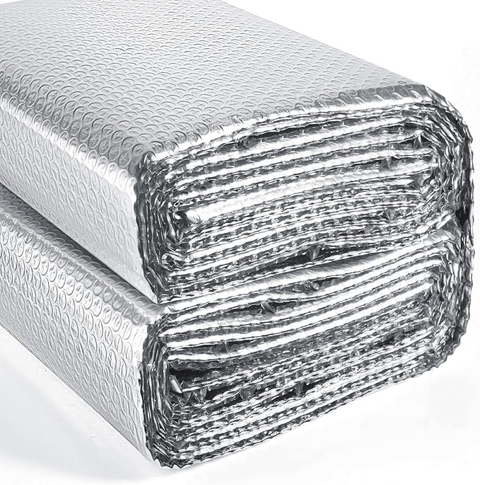 YoleShy Double Reflective Insulation 24 in X 20 FT RV Window Insulation for Summer Heat Reflective Window Film for Roof, Car, Garage Doors