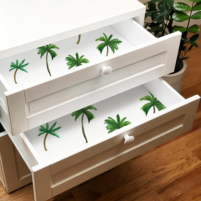 Shelf and Drawer Liner for Kitchen, Table, Bookshelves, Waterproof Cupboard Liners Tree Peel and Stick Wallpaper Self Adhesive Removable Easy Peel Off Stick on Paper 17.3" × 78.7"
