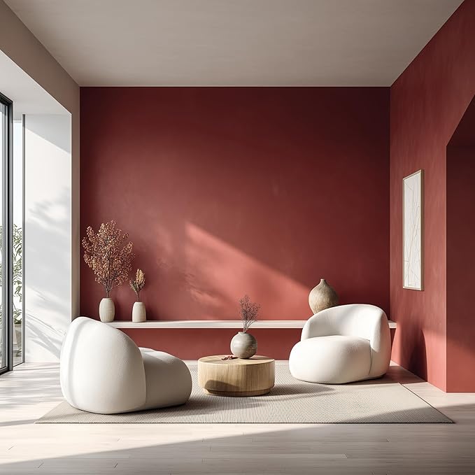 EVOLVE Interior Paint & Primer, Eggshell (Red Clay), 5 Gallon – One-Coat Coverage, Excellent Hide, Low VOC, Low Odor, Washable Paint for Walls, Doors & Trim