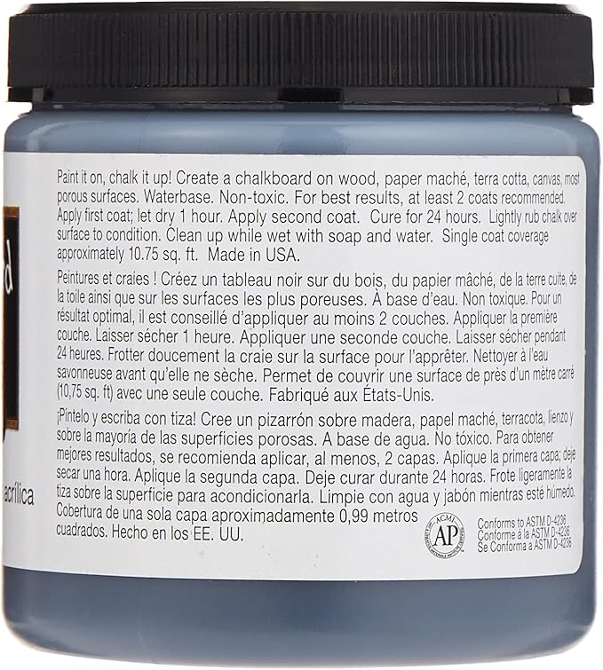 FolkArt Chalkboard Paint in Assorted Colors (8-Ounce), 2517 Black