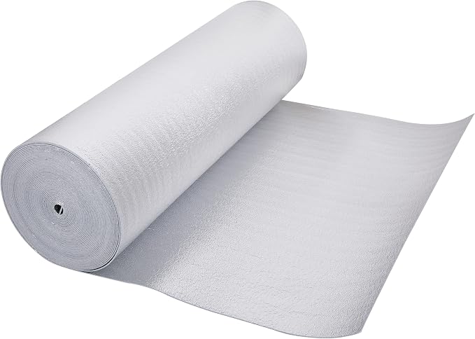 INSULATION MARKETPLACE SmartSHIELD -3mm 48 inchx100Ft ReflectiveINSULATION roll, Foam Core Radiant Barrier, ThermalINSULATION Shield - Engineered Foil