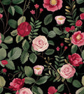 Vintage Pink Floral Peel and Stick Wallpaper 17.5" × 118" | Self Adhesive/Removable/Waterproof/Thick Vinyl Contact Paper for Bathroom Bedroom Shelf Cabinet Drawer,Prepasted,Easy Peel
