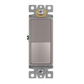 ENERLITES Elite Series Decorator Rocker Light Switch, 15A 120V/277V, Gloss Finish, Single Pole, 3 Wire, Grounding Screw, Residential Grade, UL Listed, 91150-NK, Nickel