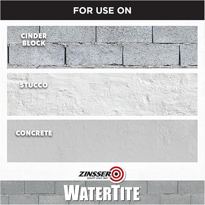 1 gal Zinsser 270267 White WaterTite-LX Mold & Mildew-Proof Waterproofing Paint