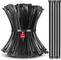 1000 Pcs 12 Inch Zip Ties Heavy Duty Black, Nylon Cable Ties 120 lbs Tensile Strength for Indoor Outdoor Wire Management Garage Organization
